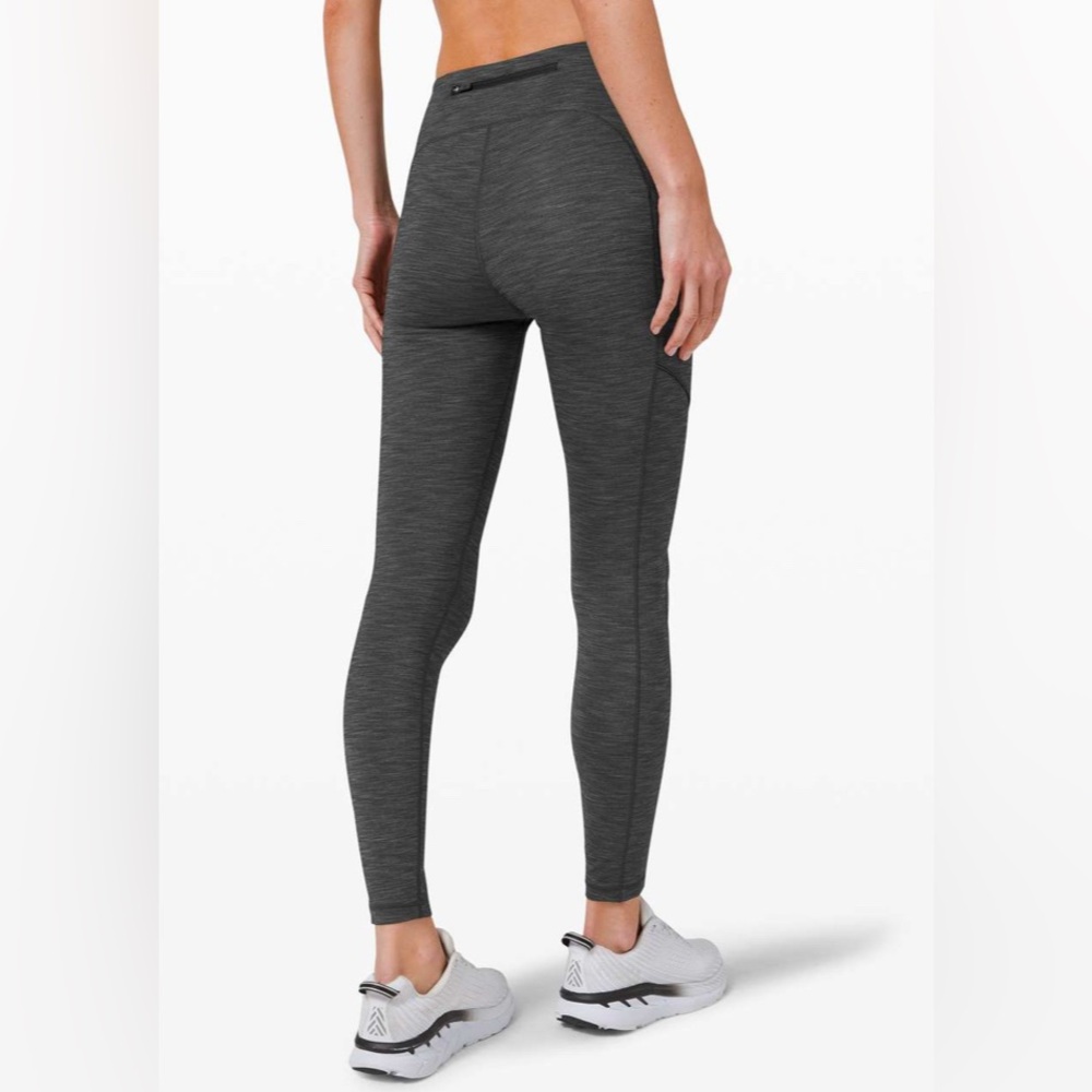 Lululemon Speed Up Tight 28" With Pockets Heathered Black sz 6 - Picture 1 of 14